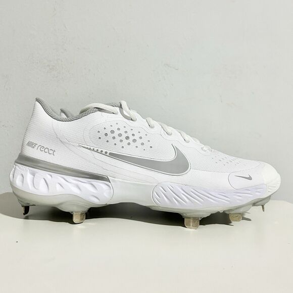 Nike Alpha Huarache Elite 3 Low “White Grey” Men’s Size 10 Baseball Cleats main image 4